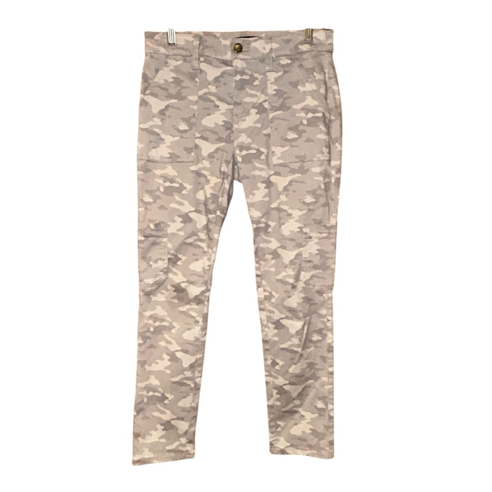 Banana Republic Women’s Sloan Utility Pants Gray Camo Stretch Size 2P